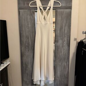 J. Crew Elegant Cream Backless Dress
